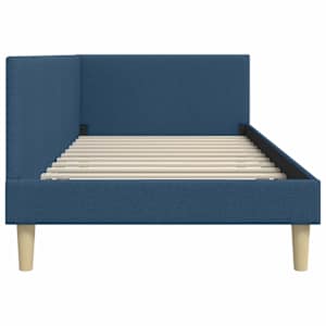 Rohový rám postele Modrá 90 cm x 200 cm Tkanina a překližka - obrázek 6