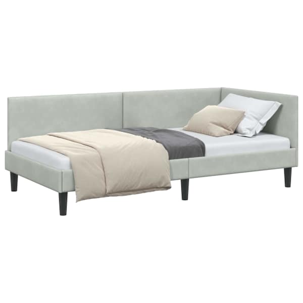 vidaXL Nurgavoodi raam peaga Helehall 80 cm x 200 cm Samet