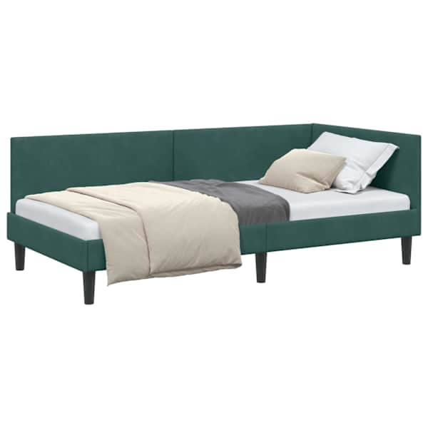 vidaXL Nurgavoodi raam peaga Tume rohelise 80 cm x 200 cm Samet