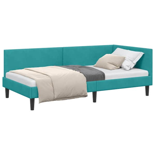 vidaXL Nurgavoodi raam peaga T&uuml;rkiis 80 cm x 200 cm Samet