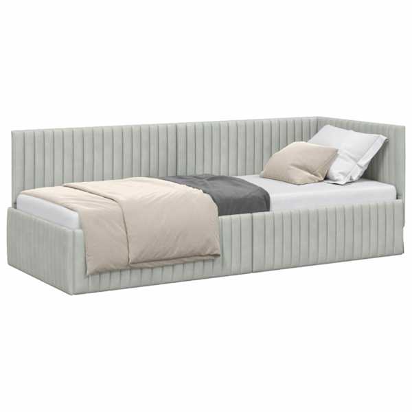 vidaXL Nurgavoodi raam peaga Helehall 80 cm x 200 cm Samet