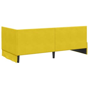 Rohový rám postele s čelo Žlutá 90 cm x 200 cm samet - obrázek 7