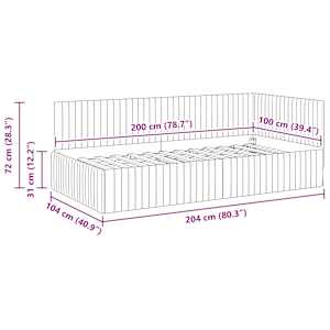 Rohový rám postele s čelo Tmavě zelená 100 cm x 200 cm samet - obrázek 11