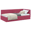 vidaXL Nurgavoodi raam peaga Veinpunane 100 cm x 200 cm Samet