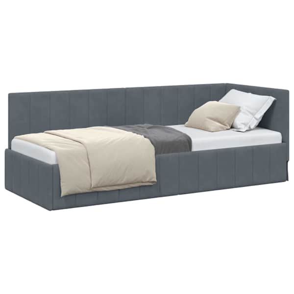vidaXL Nurgavoodi raam peaga Tumehall 80 cm x 200 cm Samet