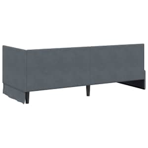 Rohový rám postele s čelo Tmavě šedá 80 cm x 200 cm samet - obrázek 7