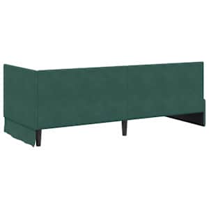 Rohový rám postele s čelo Tmavě zelená 80 cm x 200 cm samet - obrázek 7