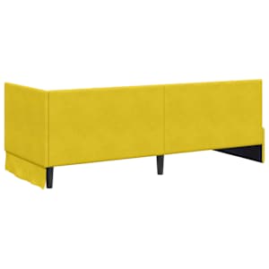 Rohový rám postele s čelo Žlutá 80 cm x 200 cm samet - obrázek 7