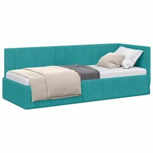 vidaXL Nurgavoodi raam peaga T&uuml;rkiis 80 cm x 200 cm Samet