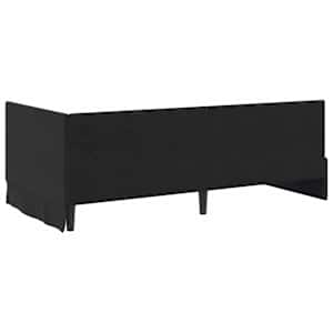 Rohový rám postele s čelo Černá 90 cm x 190 cm samet - obrázek 7