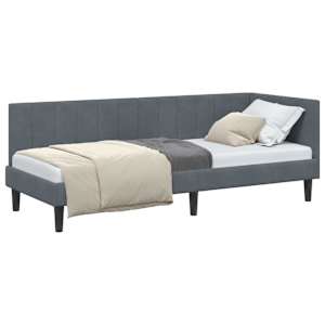 vidaXL Nurgavoodi raam peaga Tumehall 80 cm x 200 cm Samet