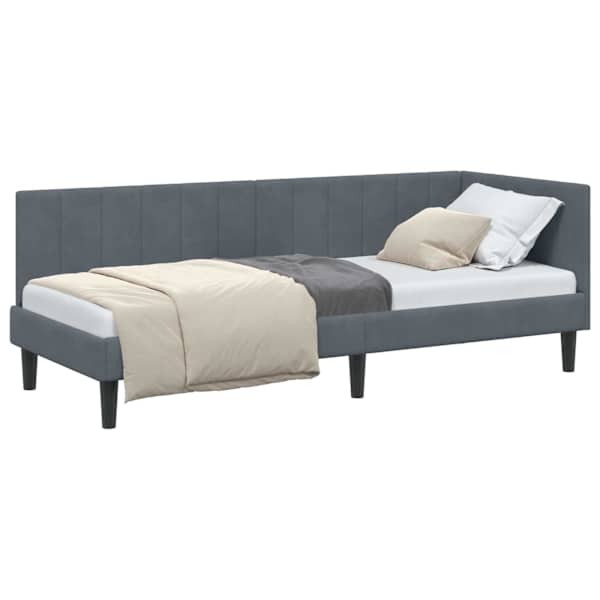 vidaXL Nurgavoodi raam peaga Tumehall 80 cm x 200 cm Samet
