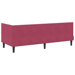 Rohový rám postele s čelo Víno Červené 80 cm x 200 cm samet - obrázek 7
