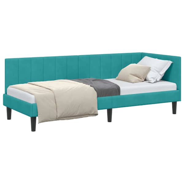 vidaXL Nurgavoodi raam peaga T&uuml;rkiis 80 cm x 200 cm Samet