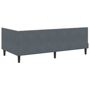 Rohový rám postele s čelo Tmavě šedá 90 cm x 200 cm samet - obrázek 7