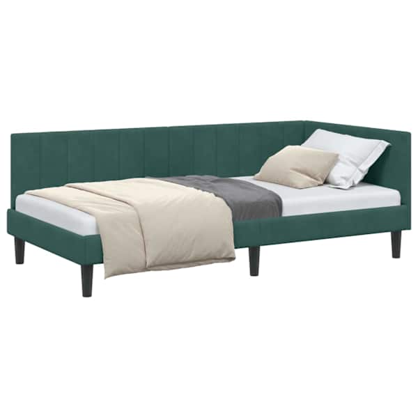 vidaXL Nurgavoodi raam peaga Tume rohelise 100 cm x 200 cm Samet