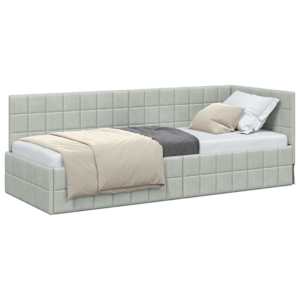 vidaXL Nurgavoodi raam peaga Helehall 80 cm x 200 cm Samet