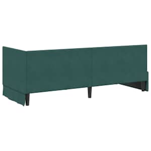 Rohový rám postele s čelo Tmavě zelená 80 cm x 200 cm samet - obrázek 7