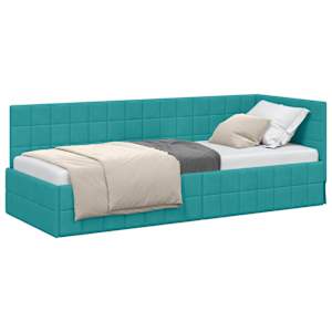 vidaXL Nurgavoodi raam peaga T&uuml;rkiis 80 cm x 200 cm Samet