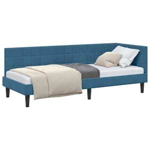 vidaXL Nurgavoodi raam peaga Sinine 80 cm x 200 cm Samet