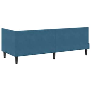 Rohový rám postele s čelo Modrá 80 cm x 200 cm samet - obrázek 7