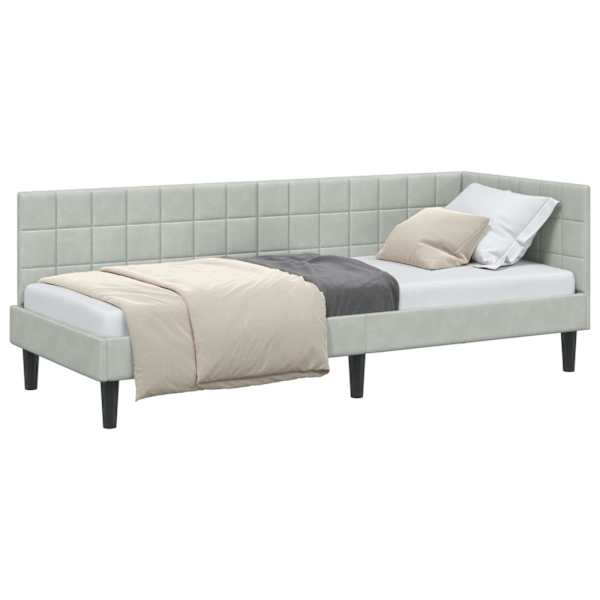 vidaXL Nurgavoodi raam peaga Helehall 80 cm x 200 cm Samet