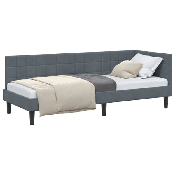 vidaXL Nurgavoodi raam peaga Tumehall 80 cm x 200 cm Samet