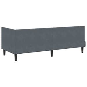 Rohový rám postele s čelo Tmavě šedá 80 cm x 200 cm samet - obrázek 7