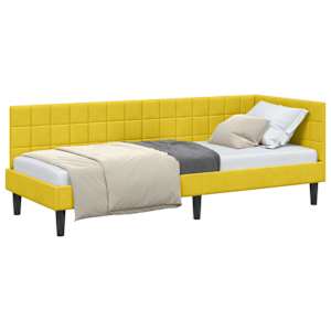 vidaXL Nurgavoodi raam Kollane 80 x 200 cm Samet