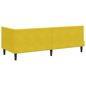 Rohový rám postele s čelo Žlutá 80 cm x 200 cm samet - obrázek 7