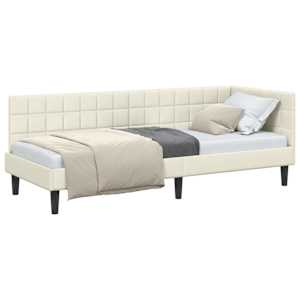 vidaXL Nurgavoodi raam peaga cream 80 cm x 200 cm Samet
