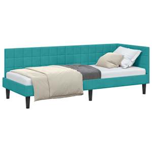 vidaXL Nurgavoodi raam peaga T&uuml;rkiis 80 cm x 200 cm Samet