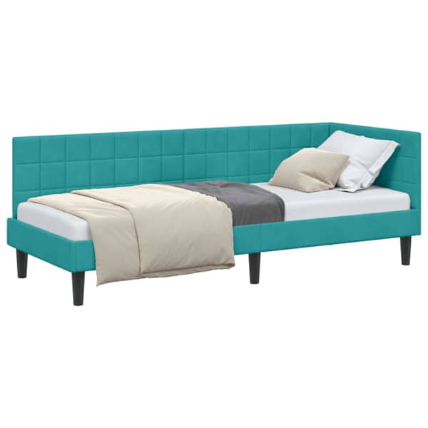 vidaXL Nurgavoodi raam peaga T&uuml;rkiis 80 cm x 200 cm Samet