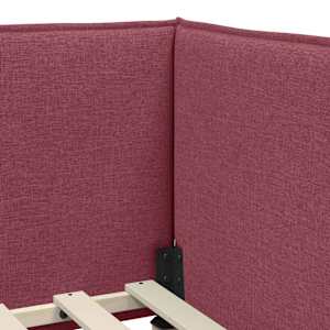 Rohový rám postele s čelo Víno Červené 80 x 200 cm textil - obrázek 8