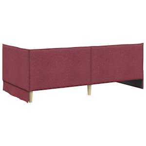 Rohový rám postele s čelo Víno Červené 80 x 200 cm textil - obrázek 7