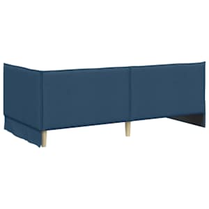 Rohový rám postele s čelo Modrá 90 x 200 cm textil - obrázek 7