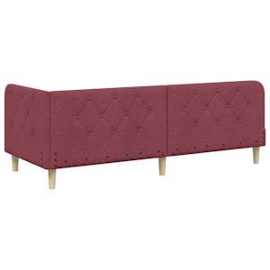 Rohový rám postele Víno Červené 80 x 200 cm textil - obrázek 7