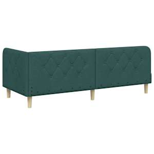 Rohový rám postele Tmavě zelená 80 x 200 cm textil - obrázek 7