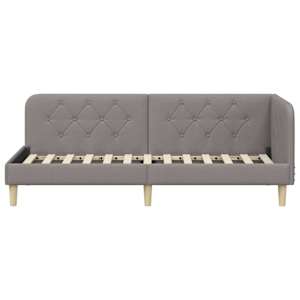 Rohový rám postele Taupe 80 x 200 cm textil - obrázek 5