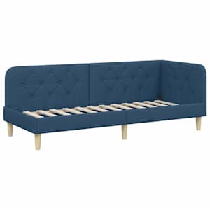 Rohový rám postele Modrá 80 x 200 cm textil - obrázek 2