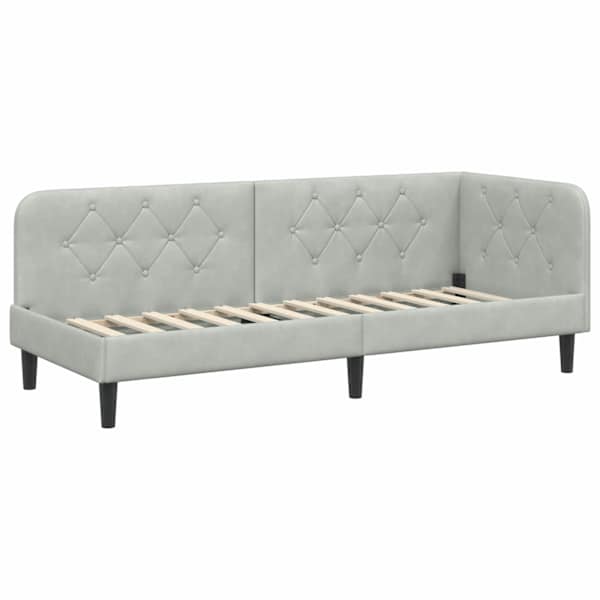 vidaXL Nurgavoodi raam Helehall 80 x 200 cm Samet