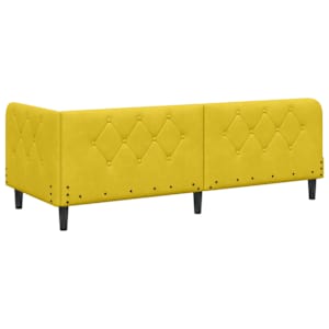 Rohový rám postele Žlutá 80 x 200 cm samet - obrázek 7