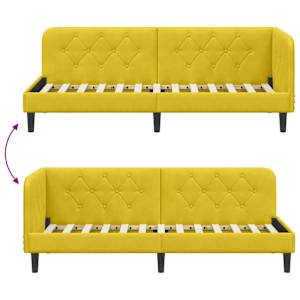 Rohový rám postele Žlutá 80 x 200 cm samet - obrázek 9