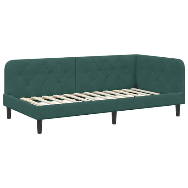 vidaXL Nurgavoodi raam Tume rohelise 90 x 190 cm Samet