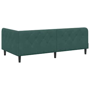Rohový rám postele Tmavě zelená 90 x 200 cm samet - obrázek 7