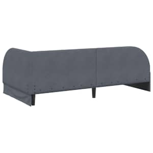 Rohový rám postele s čelo Tmavě šedá 90 cm x 190 cm samet - obrázek 7