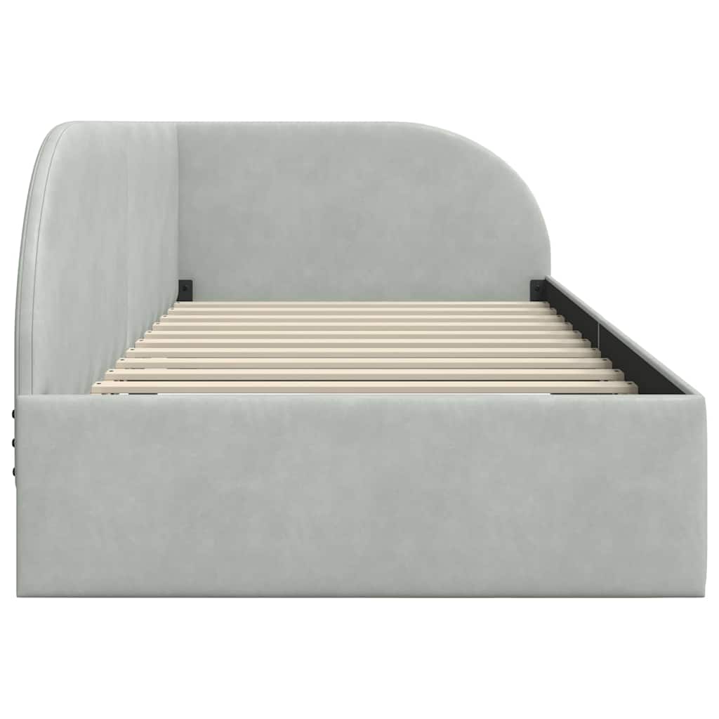 Nurgavoodi raam peaga Helehall 90 cm x 200 cm Samet 98 Kõik vajalik sinu aeda ja koju! Nurgavoodi raam peaga Helehall 90 cm x 200 cm Samet - Image 6