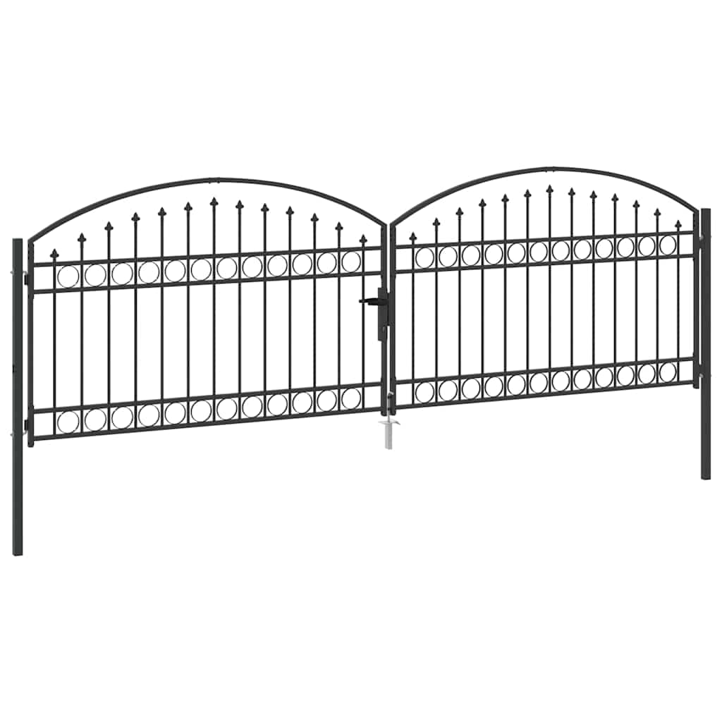 vidaXL Hekpoort Anders Grijs 400 x 125 cm Staal