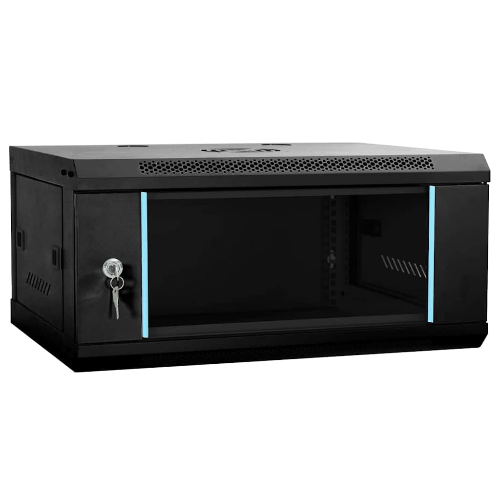 vidaXL Dulap de rețea cu depozitare Negru 60 x 35 x 28 cm Oțel