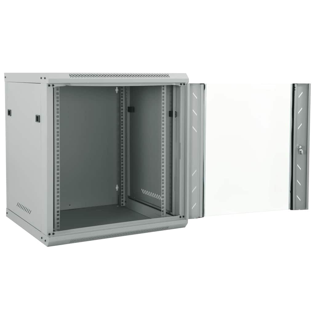 Thumbnail - vidaXL Netzwerkschrank mit Speicher Grau 60 x 60 x 65 cm Stahl